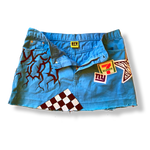 Load image into Gallery viewer, One of a kind Hand Reworked 7Eleven denim mini skirt

