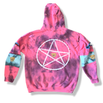 Load image into Gallery viewer, Hand Decorated Pink Tie Dye Hoodie Back
