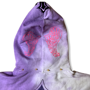 Hand Painted DIY Purple Hoodie