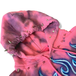 Load image into Gallery viewer, Hand Decorated Studded Pink Tie Dye Hoodie
