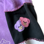 Load image into Gallery viewer, Hand Sewn Patch One of a Kind Hand Decorated DIY Punk Lilac Candy Hoodie
