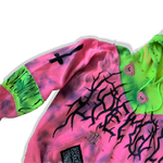 Load image into Gallery viewer, Hand Painted Decorated Pink Tie Dye Hoodie
